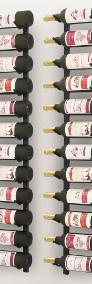 vidaXL Ścienne stojaki na 12 butelek wina, 2 szt., czarne, żelazne 282467-3