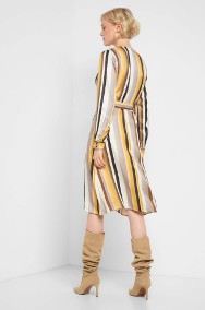 Nowa sukienka Orsay w paski L 40 retro wiązana pasy dekolt kopertowa vintage-2