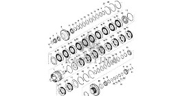 John Deere 9470RX - Wał RE590408 (Przekładnia Power Shift)