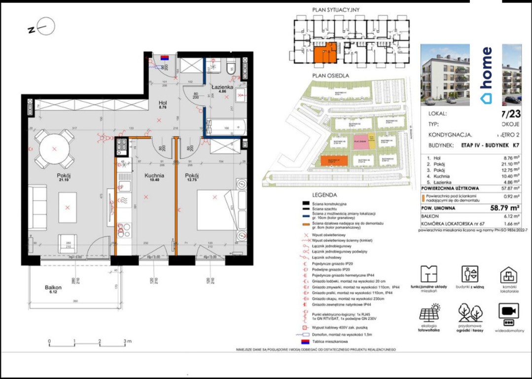 Mieszkanie na sprzedaż, 2 pokoje, 58 m², Kleszczewo