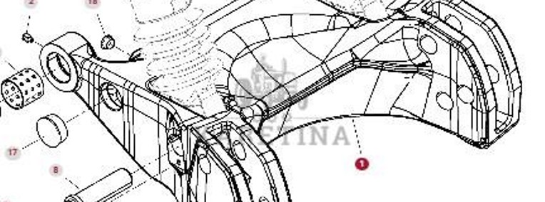 Fendt 930 933 936 939 942 GEN 7 Rama Przedniego TUZ CZĘŚCI 0046091100000-1