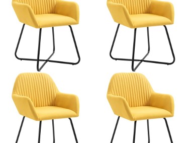 vidaXL Krzesła do jadalni, 4 szt., żółte, tapicerowane tkaniną277108-1