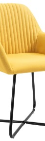 vidaXL Krzesła do jadalni, 4 szt., żółte, tapicerowane tkaniną277108-3