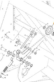 87283101 - Koło Łańcuchowe Napinacza Ślimaka New Holland I Case - 15 Zębów-2