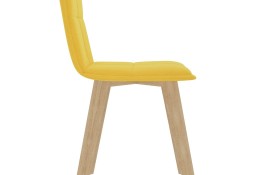 vidaXL Krzesła stołowe, 2 szt., musztardowe, tapicerowane tkaniną289497