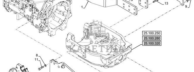 New Holland T6090 T6070 Płyta boczna 84578712-1