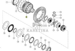 Claas Xerion 4000 - mechanizm róźnicowy dyferencjał - koła zębate krzyźak 0014992850