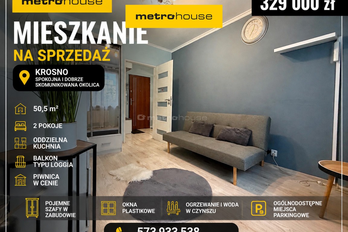 Mieszkanie na sprzedaż, 2 pokoje, 51 m², Krosno