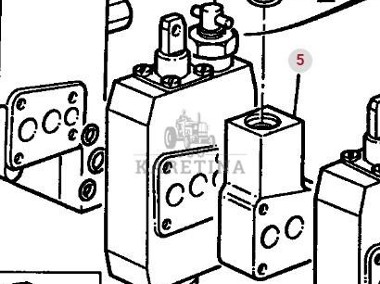 Massey Ferguson 3690 Zawór Przepływowy Rozdzielacz Dystrybutor CZĘŚCI 3582516M1-1