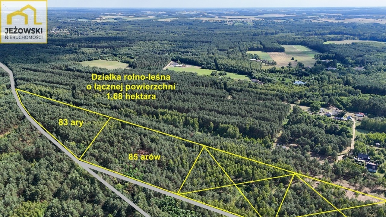 1,68 ha rolno-leśne, polana, dostępny prąd. – pohled 3
