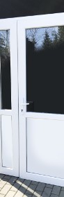 nowe PCV drzwi 150x210 w kolorze białym, długa szyba panel-3