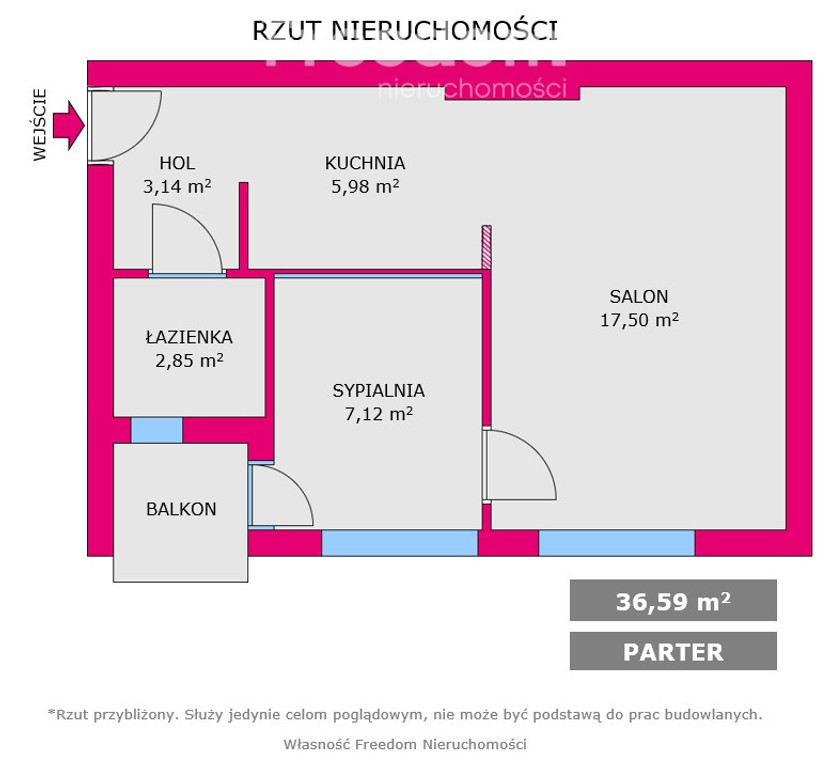 2 pokoje | niski blok | balkon | CO miejskie - Widok 5