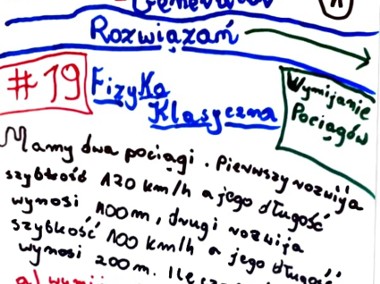 "Wymijanie pociągów, prędkość oddalajacych się pociągów" - Zestaw rozwiązań. -1