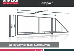 Compact - rama bramy przesuwnej bez wypełnienia – ocynk