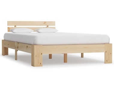 vidaXL Rama łóżka, lite drewno sosnowe, 120 x 200 cm 283162-1