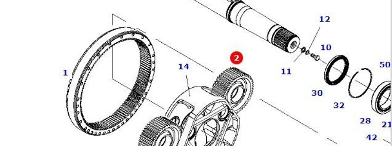 Massey Fergusson Fendt ML260 - wał osi tylnej 803,5MM 934152151143-1