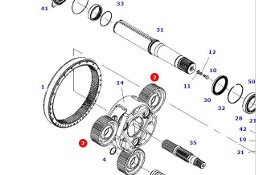 Massey Fergusson Fendt ML260 - wał osi tylnej 803,5MM 934152151143