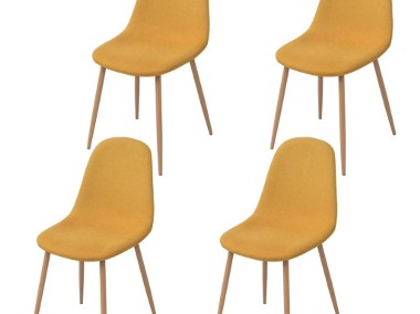 vidaXL Krzesła stołowe, 4 szt., żółte, tkanina243871-1