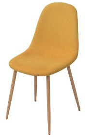 vidaXL Krzesła stołowe, 4 szt., żółte, tkanina243871-2