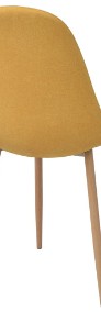 vidaXL Krzesła stołowe, 4 szt., żółte, tkanina243871-4