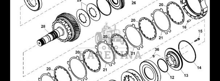 RE214241 John Deere 8345R - Tarcza sprzęgła-1