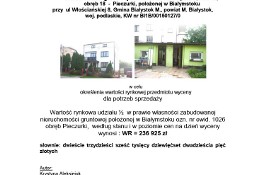 Białystok, Włościańska, syndyk sprzeda udział 1/2 w nieruchomości