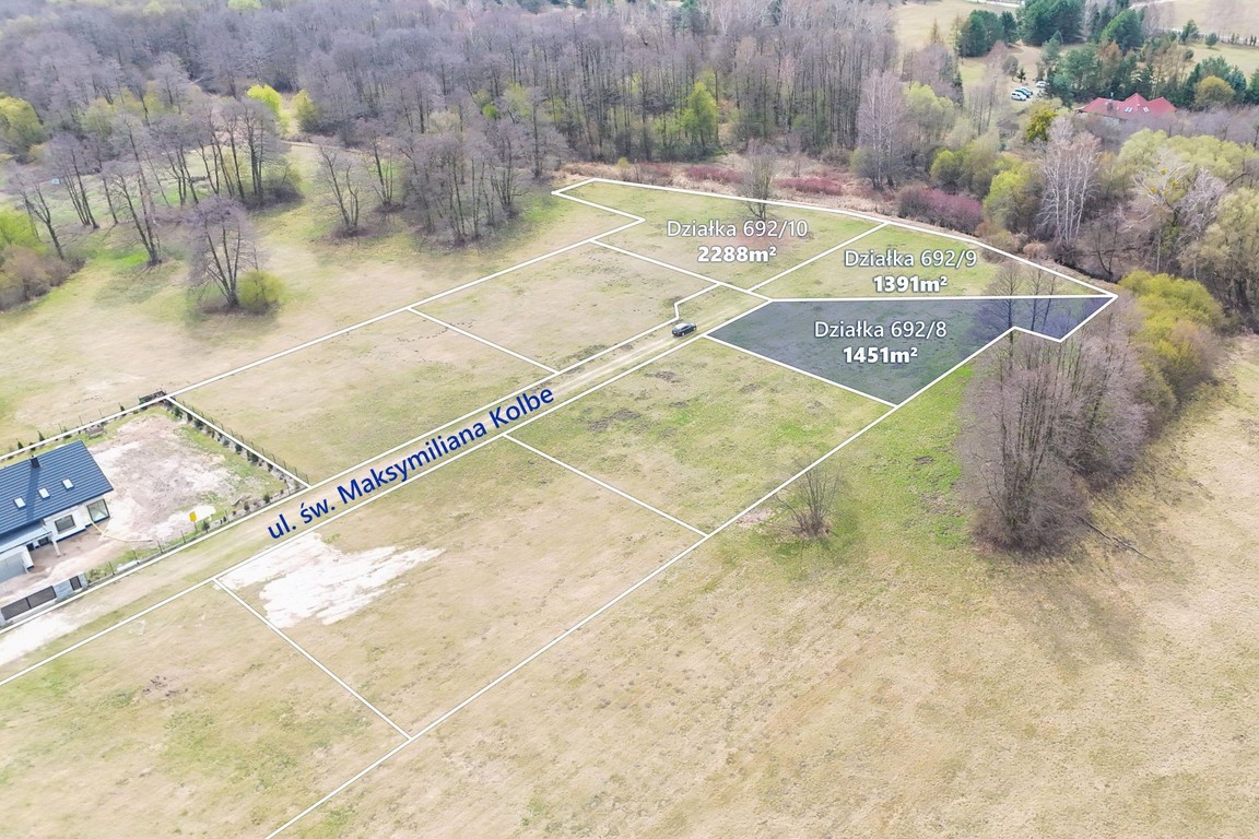 Działka budowlana 1451 m² z WZ, gm. Jaktorów - Więcej