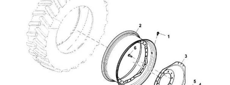 R156496 John Deere 8345R - Środkowa część koła-1
