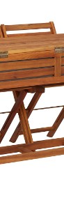 vidaXL Balkonowy stół z donicą i 2 krzesłami bistro, drewno akacjowe 45910-3