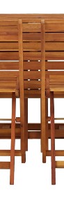 vidaXL Balkonowy stół z donicą i 2 krzesłami bistro, drewno akacjowe 45910-4