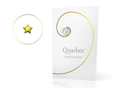 złota biżuteria nazębna Quarkee 22K Gold Star Small / złota gwiazdka mała-1