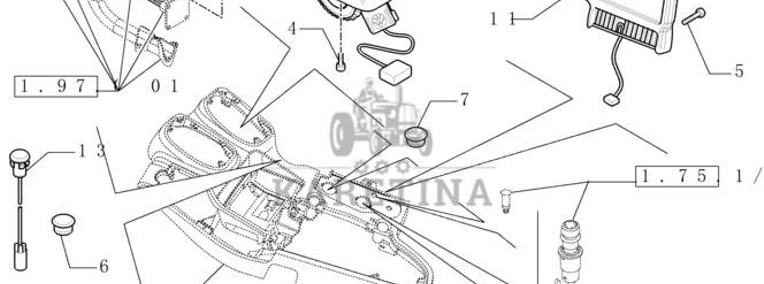 New Holland T6010 Tablica przyrządów 84241072-1