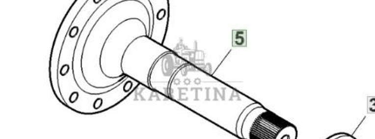 John Deere 6195R Wał Koła Tylni Tylnej Osi R293693-1