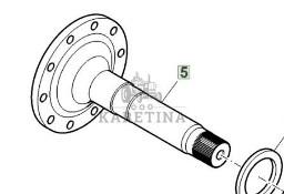 John Deere 6195R Wał Koła Tylni Tylnej Osi R293693