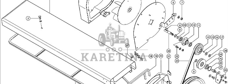 Claas Lexion 600 SZYB 0007975043 (Kanał wciągający; dmuchawa odsysająca)-1