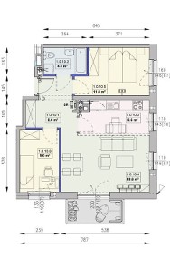 Mieszkanie 3 pokojowe z balkonem *Oporów*-2