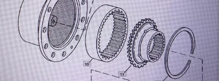 John Deere R100252/wałek zębaty/John Deere 4555-4755-4955 Pasuje do 4555/4755/4955-1