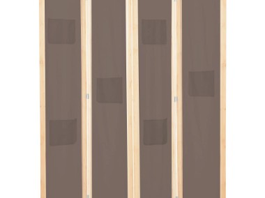 vidaXL Parawan 4-panelowy, brązowy, 160x170x4 cm, tkanina248180-1