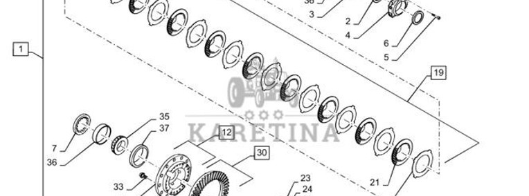 New Holland T6090 T6070 T7230 Reman-axle differential gear assy 87324510R-1