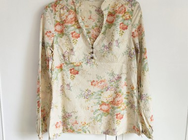 Bawełniana koszula Lindex haft kwiaty floral retro cottagecore cottage core M 38-1