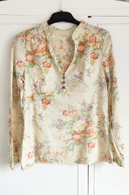 Bawełniana koszula Lindex haft kwiaty floral retro cottagecore cottage core M 38-2