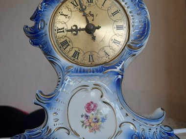 Porcelanowy zegar kominkowy w stylu rokoko-1