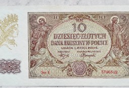 Banknot Polska Okupacja GG 10 złotych zł 1940 Seria J Stan I UNC