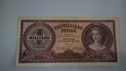 1Miliard Pengo Oryginalny banknot 1946 rok Węgry