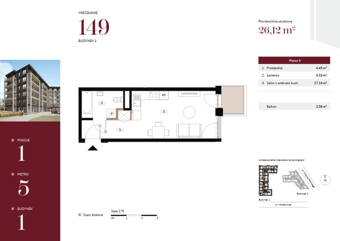 Nowe mieszkanie > CENTRUM > 26,12 m² - Widok 3