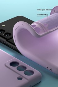 Etui Icon Violet + Szkło Hartowane Płaskie do Samsung Galaxy S21 FE-2