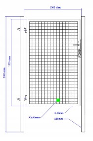 Furtka ogrodowa SX 1,00 x 1,50 m - antracyt , zielona-2