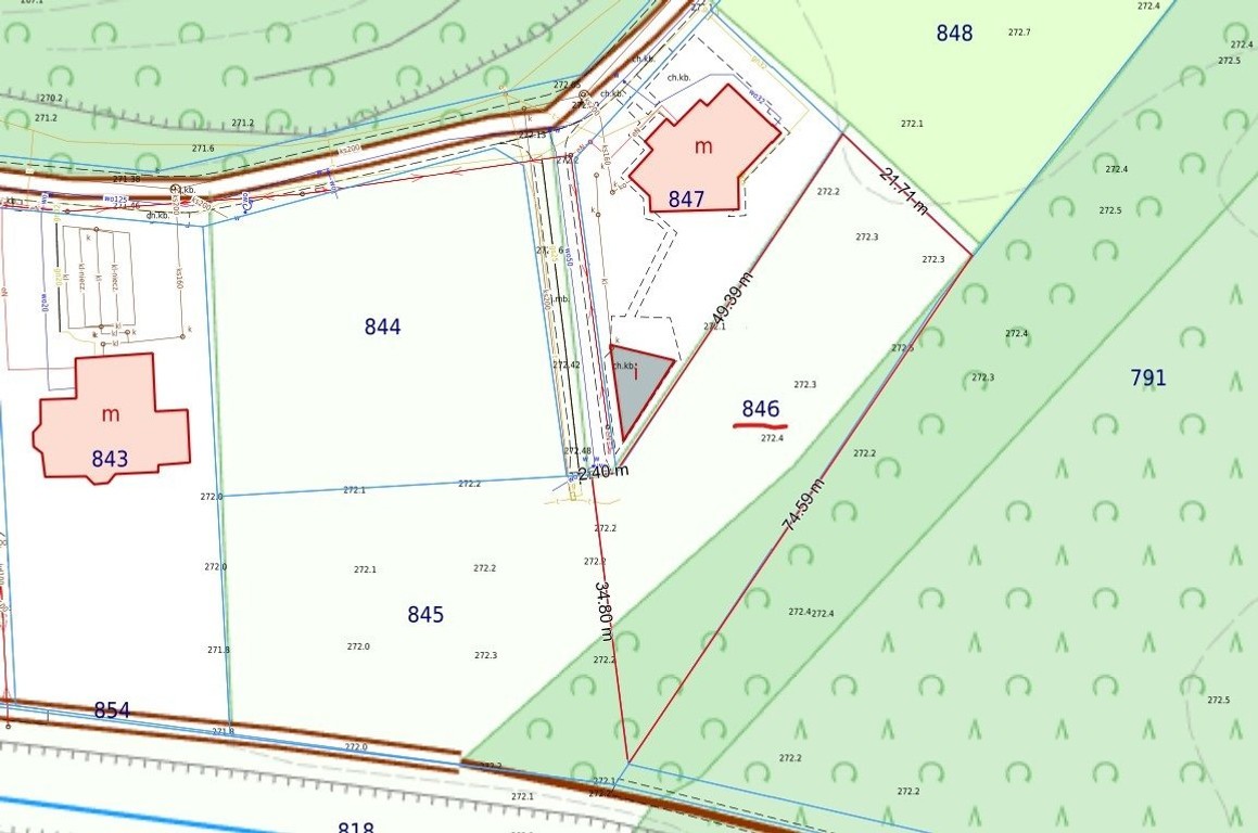 Działka budowlana granicząca z lasem – ul. Parkowa – pohled 3