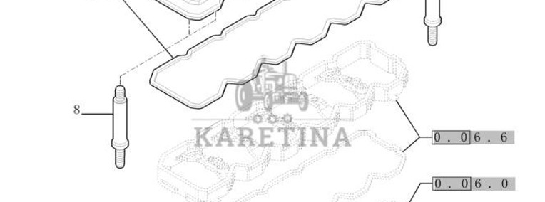 New Holland T6010 Osłona zaworu 2853857-1