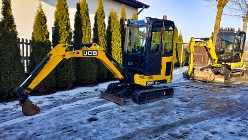 JCB 16 C-1 z 2019 rok, 1196 mtg, zadbana, super stan, rozsuwane gąsienice